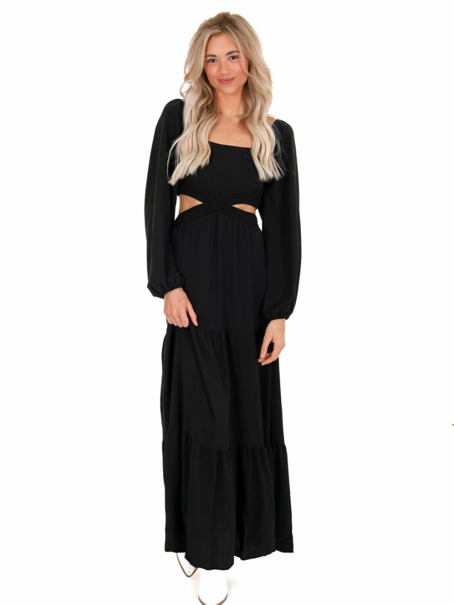 Clothing * | Wholesale She + Sky Shake It Off Cut Out Maxi Dress Dresses