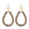 Gameday * | Deals Golden Stella Sparkling Tube Teardrop Earrings