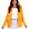 Gameday * | Buy Cloud Ten Are You Ready Satin Blazer Apparel Orange