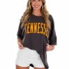 Gameday * | Cheap Pressbox Tennessee Southlawn Rock Oversized Tee Oversized Tee Collection Black