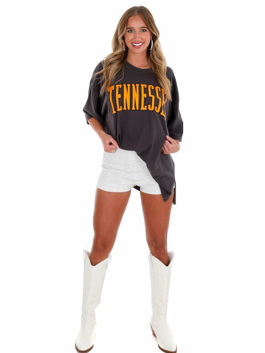 Gameday * | Cheap Pressbox Tennessee Southlawn Rock Oversized Tee Oversized Tee Collection Black