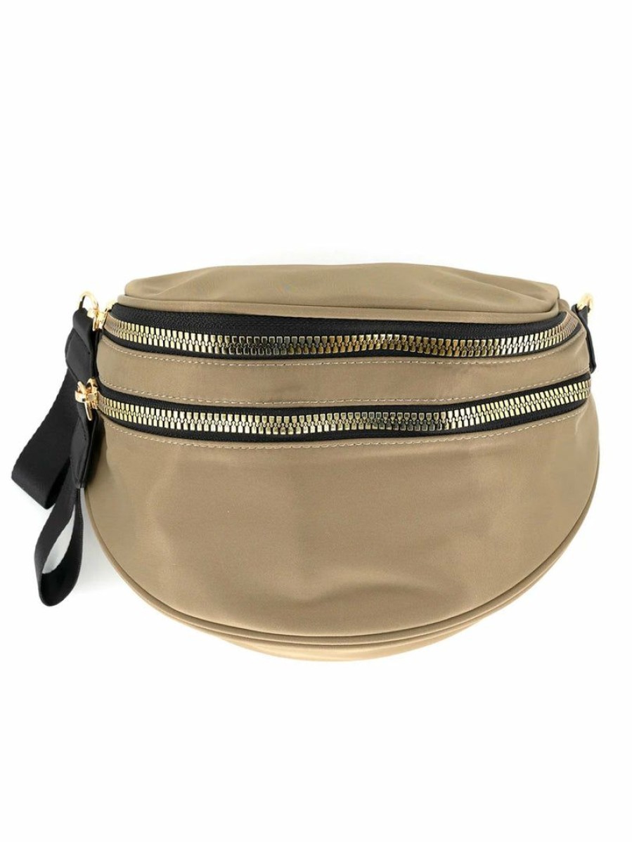 Gameday * | Brand New Bc Handbags Nylon Double Zipper Fanny Pack