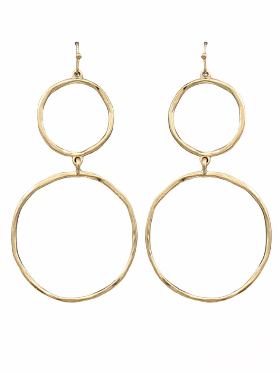 Gameday * | Promo Jewelry Double Circle Earrings