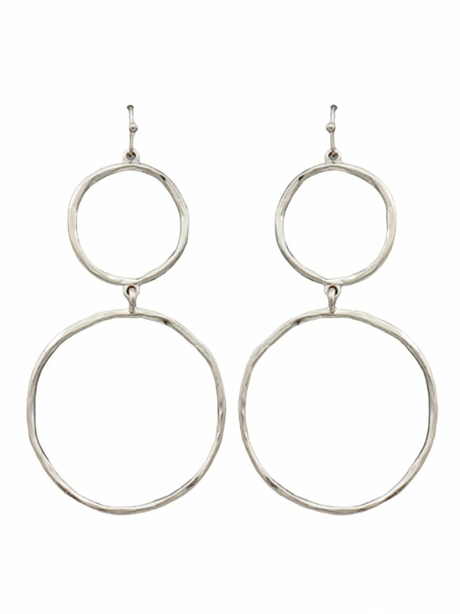 Gameday * | Promo Jewelry Double Circle Earrings