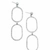 Gameday * | Promo La Bien Aimee Pave Stone Double Oval Earrings