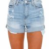 Clothing * | Flash Sale Risen Jeans Give Me That Rolled Denim Shorts Light