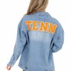 Gameday * | Wholesale Josie'S Boutique Apparel Tenn Chenille Jacket Denim