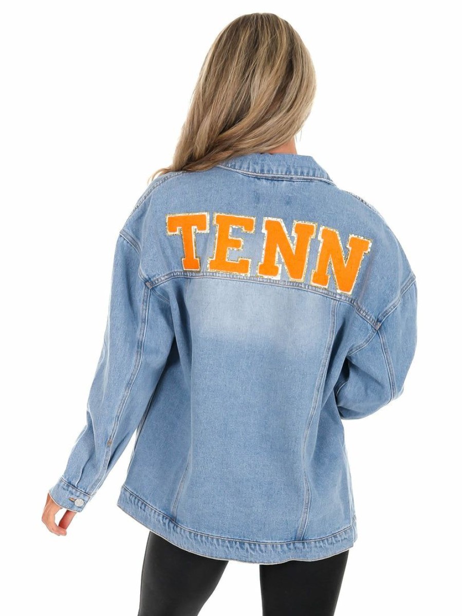 Gameday * | Wholesale Josie'S Boutique Apparel Tenn Chenille Jacket Denim