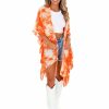 Gameday * | Best Sale Hyfve Meet Me At The Goal Line Ruffled Cardigan Orange