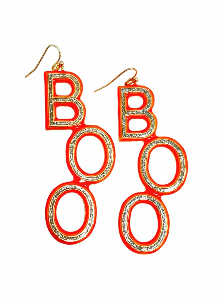 Gameday * | Best Pirce Treasure Import Boo Glitter Earrings