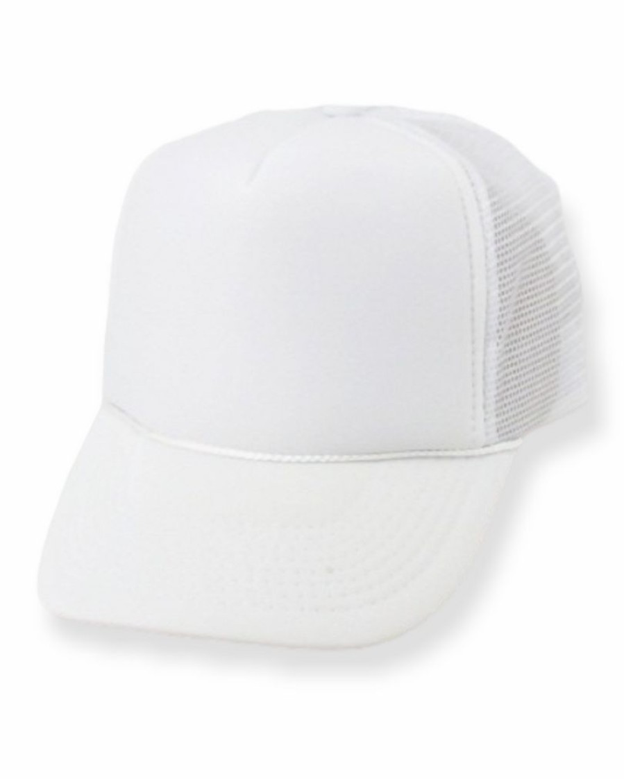 Gameday * | Coupon S&S Foam White Trucker Hat Accessories