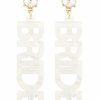 Gameday * | Flash Sale Jewelry Bride Acrylic Word Earrings