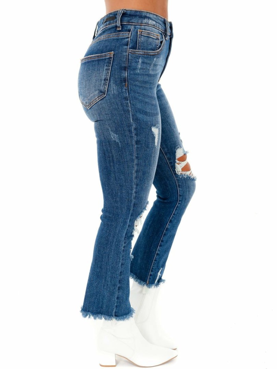 Curvy Girl * | New Apparel-Curvy Girl Curvy Play My Music Straight Leg Jeans