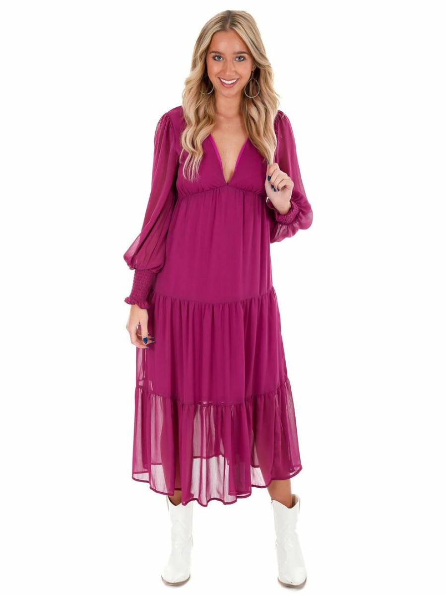 Clothing * | Best Deal She + Sky What'S Next Tiered Maxi Dress