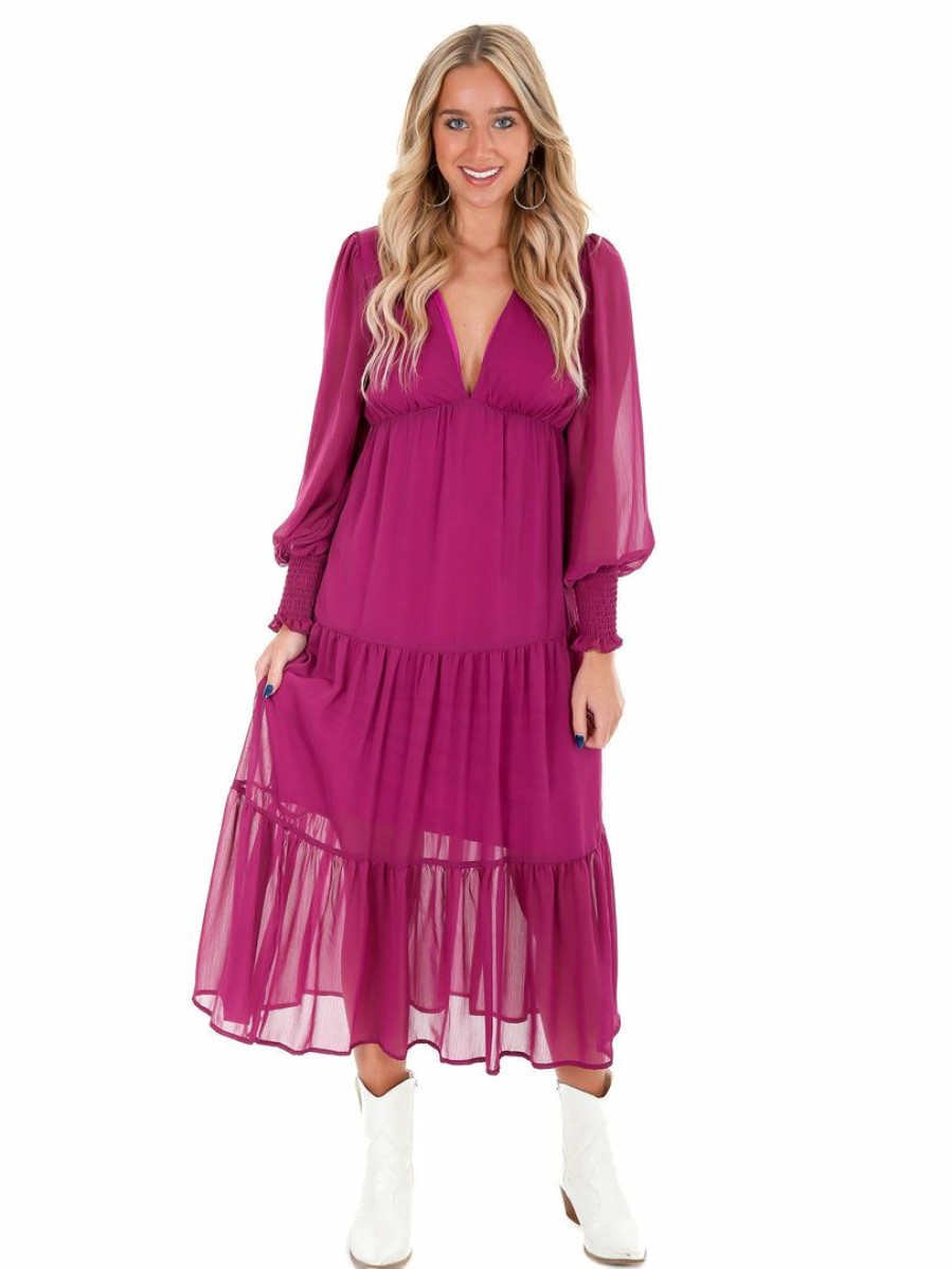 Clothing * | Best Deal She + Sky What'S Next Tiered Maxi Dress