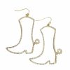 Gameday * | Flash Sale La Bien Aimee Pave Stone Cowboy Boots Earrings