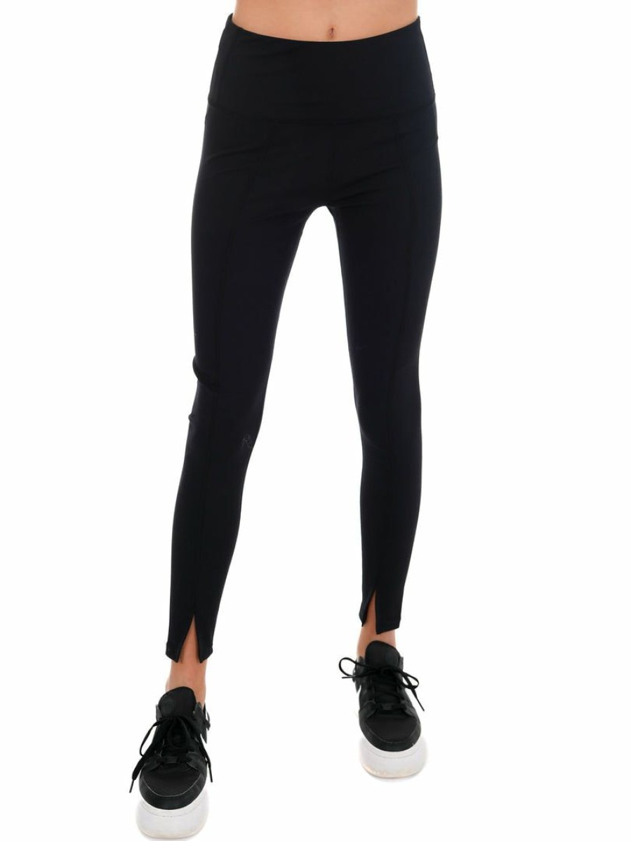 Jb Fit * | Budget Kimberly Good Feelings Front Slit Leggings Jb Fit Black