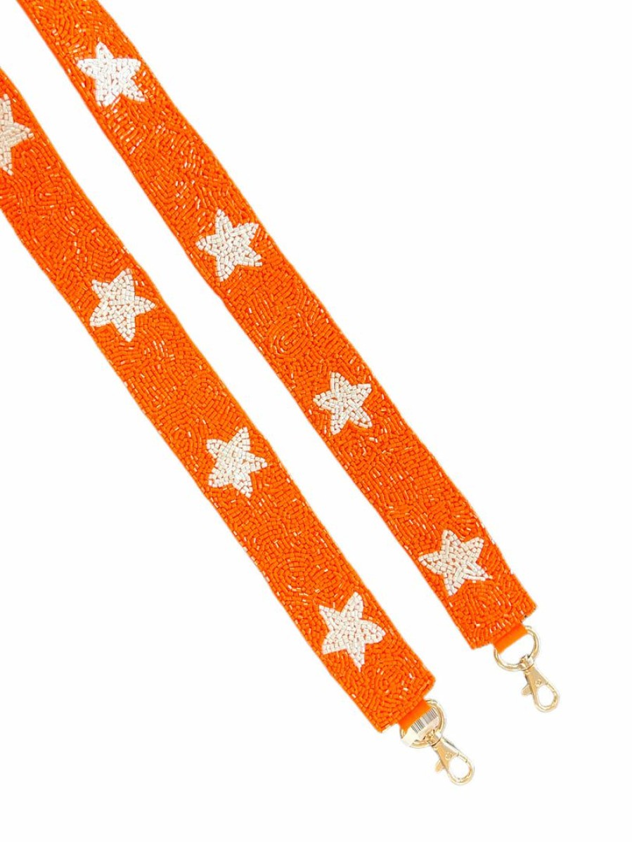 Gameday * | Brand New Treasure Jewels Accessories Orange And White Beaded Star Strap