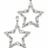 Gameday * | Coupon Jewelry Crystal & Baguette Star Earrings