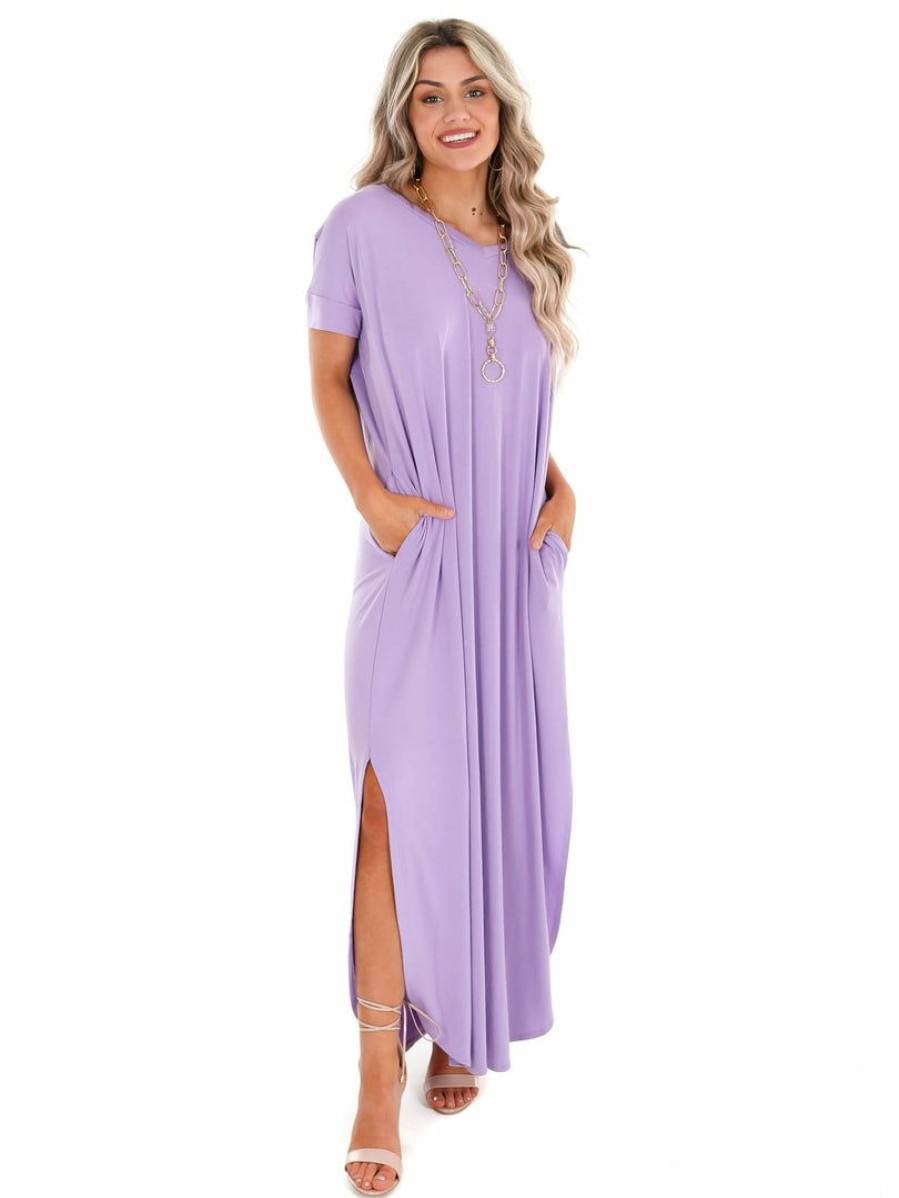 Curvy Girl * | Top 10 Apparel-Curvy Girl Curvy Wherever You Are V-Neck Maxi Dress