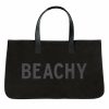 Gameday * | Hot Sale Accessories Bags Beachy Black Canvas Tote