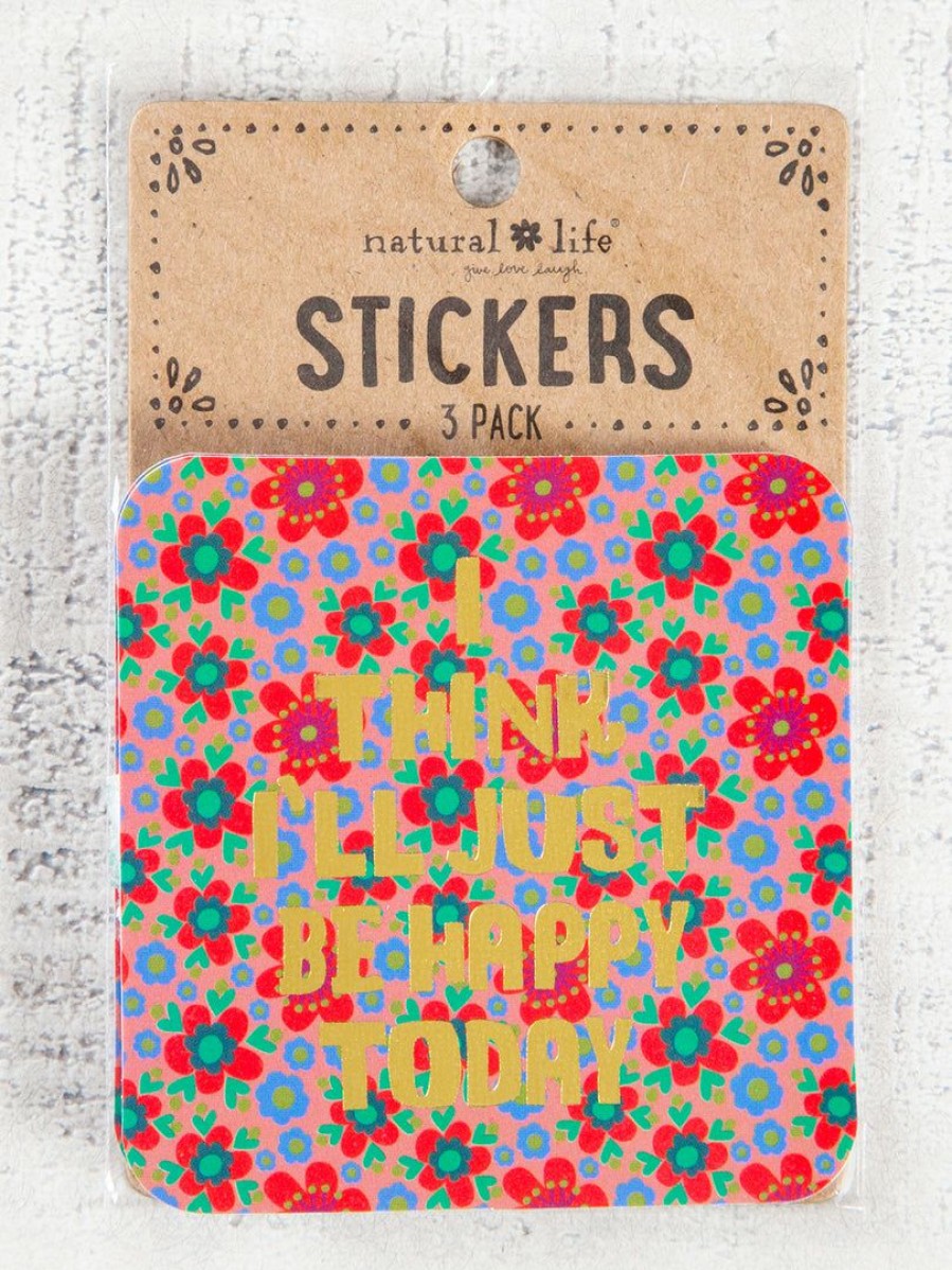 Gameday * | Promo Accessories Natural Life Just Be Happy Sticker