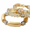 Gameday * | Best Deal Siete Crystal Gray Tube Bracelet