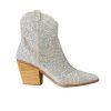 Gameday * | Cheap Miim Angel Rhinestone Western Booties Silver