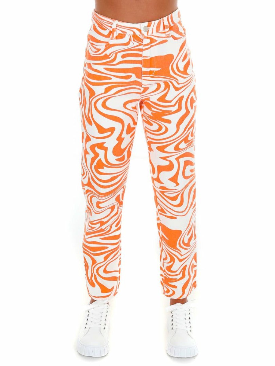 Gameday * | Top 10 Blue Blush Special Teams Marble Print Pants Orange