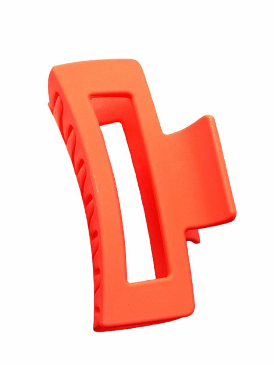 Gameday * | Best Pirce Wall To Wall Accessories Beat 'Em Blazing Orange Rectangle Matte Claw Clip