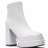 Shoes * | Top 10 East Lion Corp Wellness Double Platform Chunky Heeled Booties White