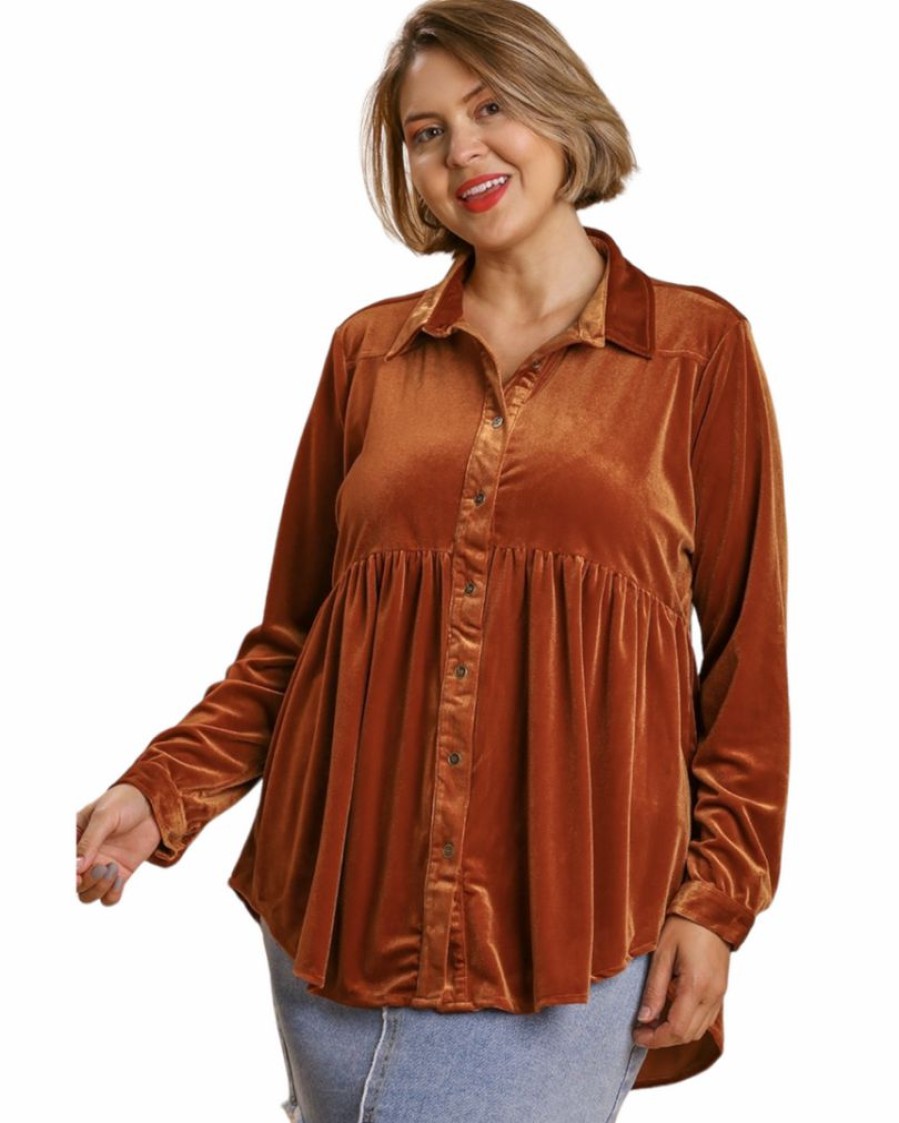 Curvy Girl * | Outlet Apparel-Curvy Girl Curvy Time Of My Life Velvet Top