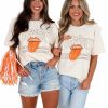 Gameday * | Discount Livy Lu Rolling Stones Go Volunteers Tee Off White