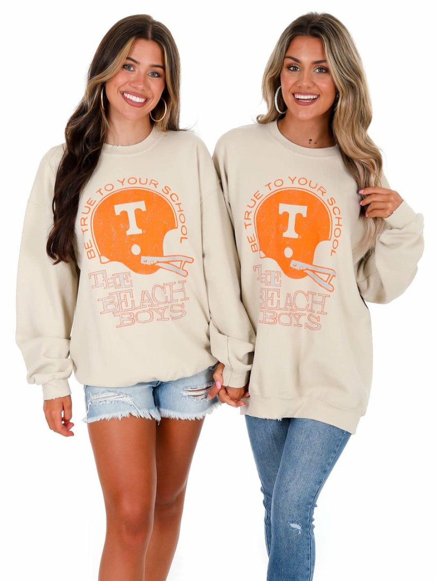 Gameday * | Cheapest Livy Lu Beach Boys Tennessee True To School Sweatshirt Sand