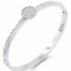 Gameday * | Wholesale Impression Costume Jewelry Bracelets Stainless Steel Cz Circle Bracelet