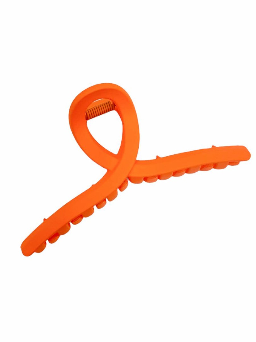 Gameday * | Coupon Accessories Run That Ball Matte Orange Loop Claw Clip