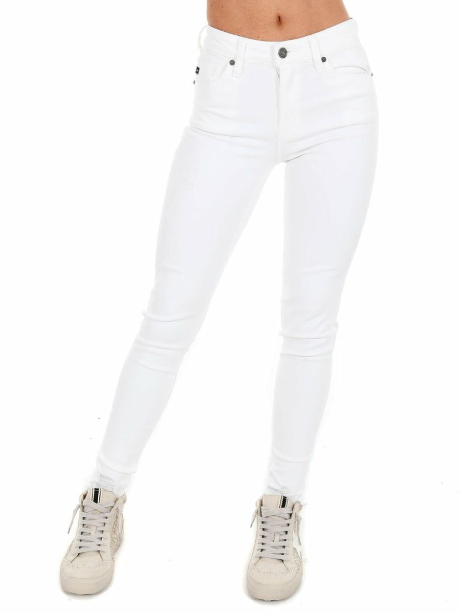 Clothing * | New Kancan Win Your Love High Rise Super Skinny Jeans Bottoms White