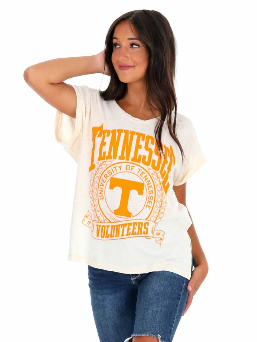 Gameday * | Coupon Pressbox Graphic Tees Tennessee Big Country Tee Ivory