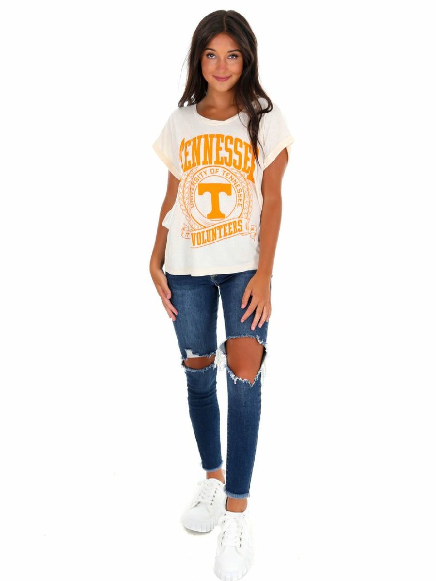 Gameday * | Coupon Pressbox Graphic Tees Tennessee Big Country Tee Ivory