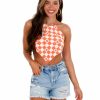 Gameday * | Cheapest Dreamers Score Six More Halter Crop Top Apparel Orange