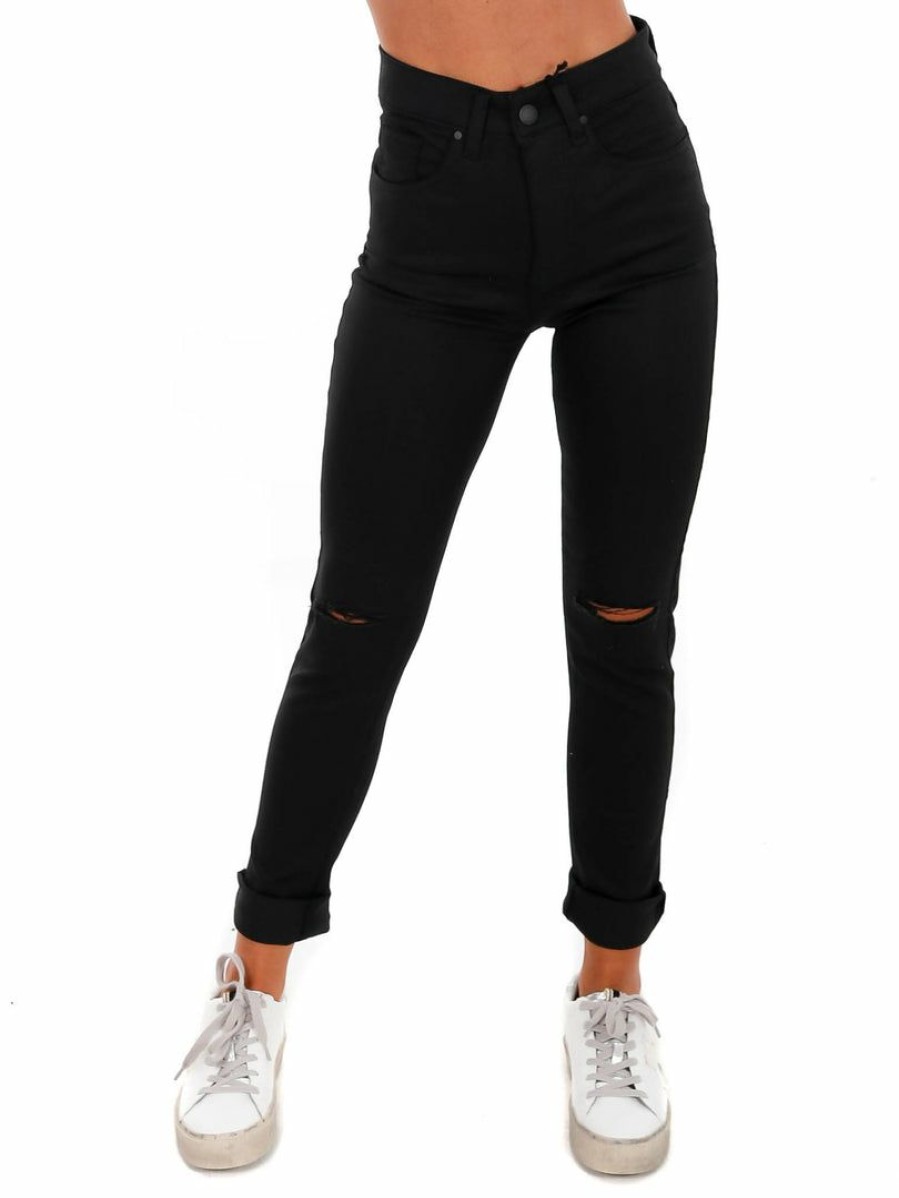 Clothing * | Best Sale Risen Chase Reality Skinny Jean Black