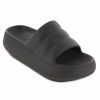 Shoes * | Wholesale Mia Sandals Kandy Platform Pillow Slides Black