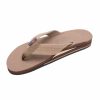 Shoes * | Cheap Footwear Rainbows Double Arch Support Leather Sandal Dark Brown