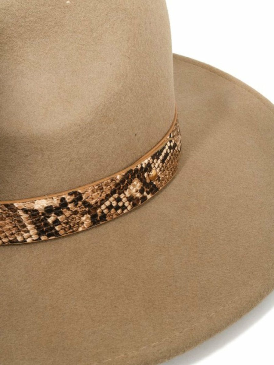 Gameday * | Flash Sale Accessories Wanderlust Khaki Snake Trim Hat Hats