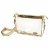 Gameday * | Deals Capri Designs Large Clear Gold Crossbody