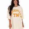 Gameday * | Brand New Josie'S Boutique Oversized Chenille Knoxville Tn Tee Ivory