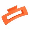 Gameday * | Coupon Accessories Run That Ball Matte Orange Rectangle Claw Clip