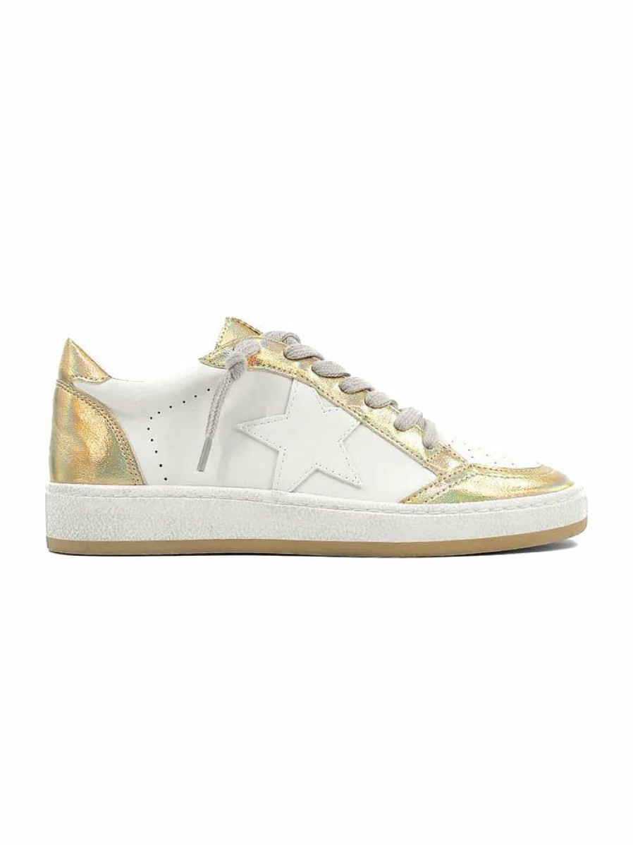 Shoes * | Outlet Shushop Company Sneakers Paz Sneaker Iridescent Gold