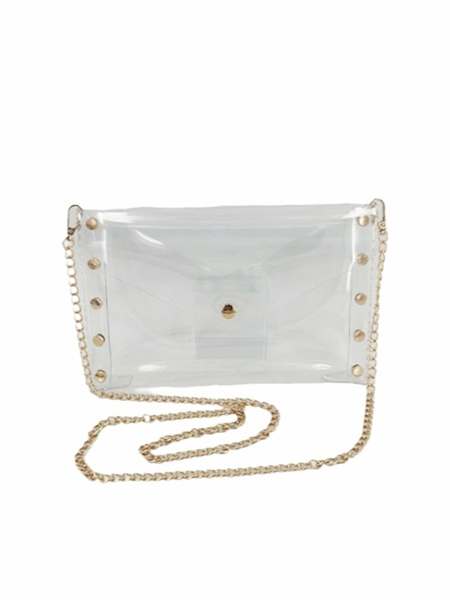 Gameday * | Cheapest Josie'S Boutique Clear Chainlink Crossbody Bag