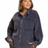 Curvy Girl * | Hot Sale Apparel-Curvy Girl Curvy That Way Corduroy Shacket